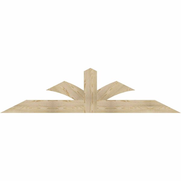 Ekena Millwork Richland Rough Sawn Timber Gable Bracket, Douglas Fir, 84"W x 21"H x 2"D x 6"F, 6/12 Pitch GBW084X21X0206RIC00RDF - main